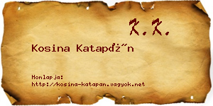 Kosina Katapán névjegykártya